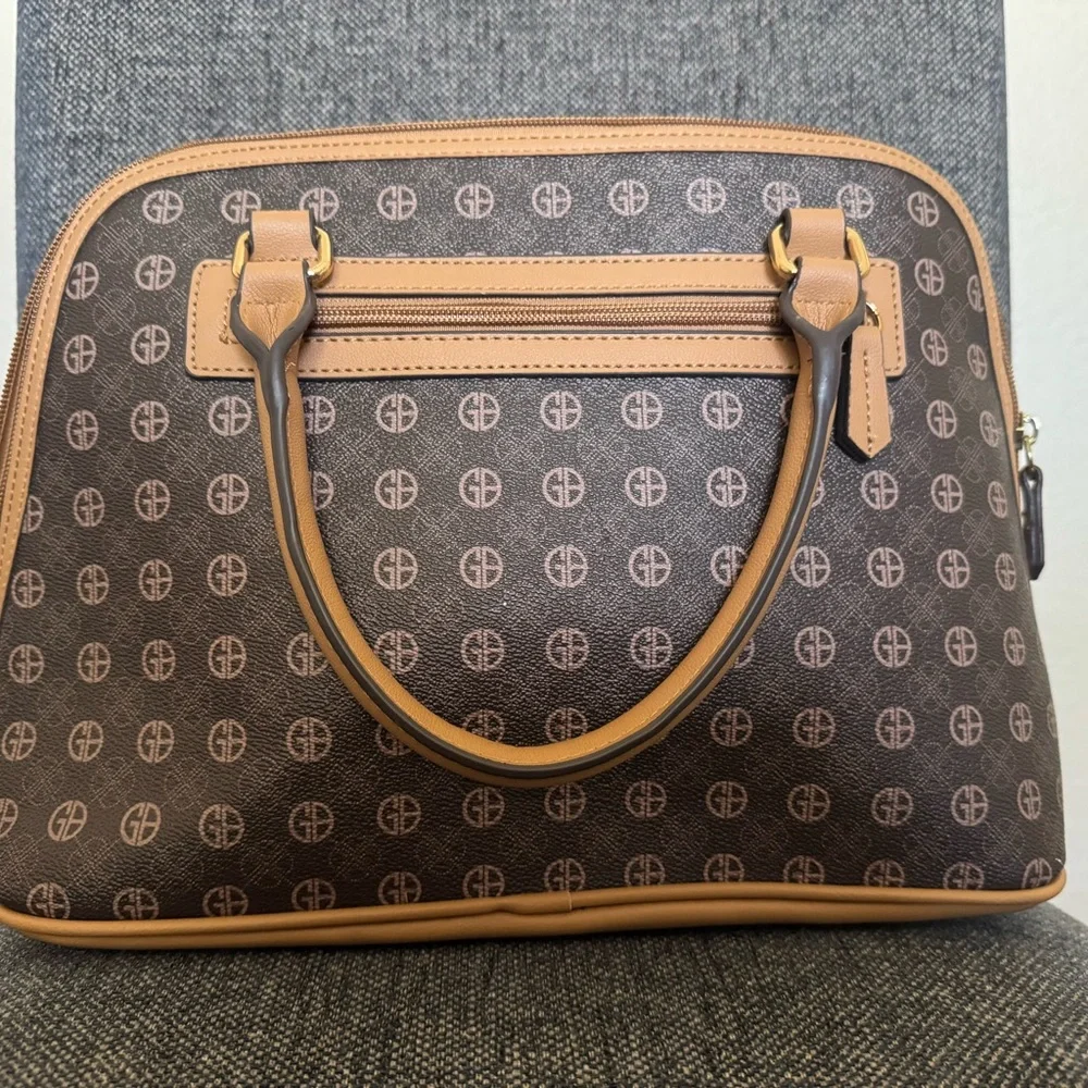 Giani Bernini Festive Brown Satchel - Picture 2 of 4
